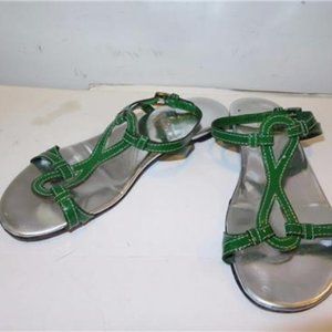 ZAMAGNI GREEN PATENT LEATHER SANDALS37/7